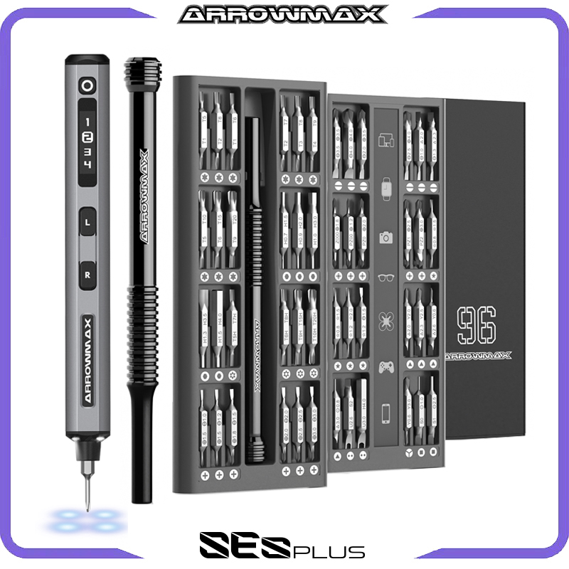 Electric Screwdriver Rechargeable Usb - ARROWMAX 정밀 전동 드라이버 세트(4단계 토크,