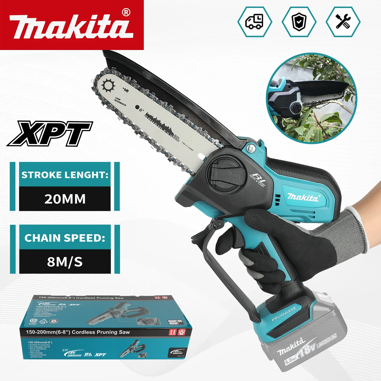 Mini Electric Chainsaw 6 Inch - 마키타 UC286 6인치 체인톱, 전동 톱,