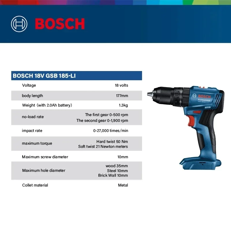 보쉬 GSB 185-LI 18V 무브러시 무선 임팩트  - Brushless Cordless Electric Drill 18V 리뷰 및 가격