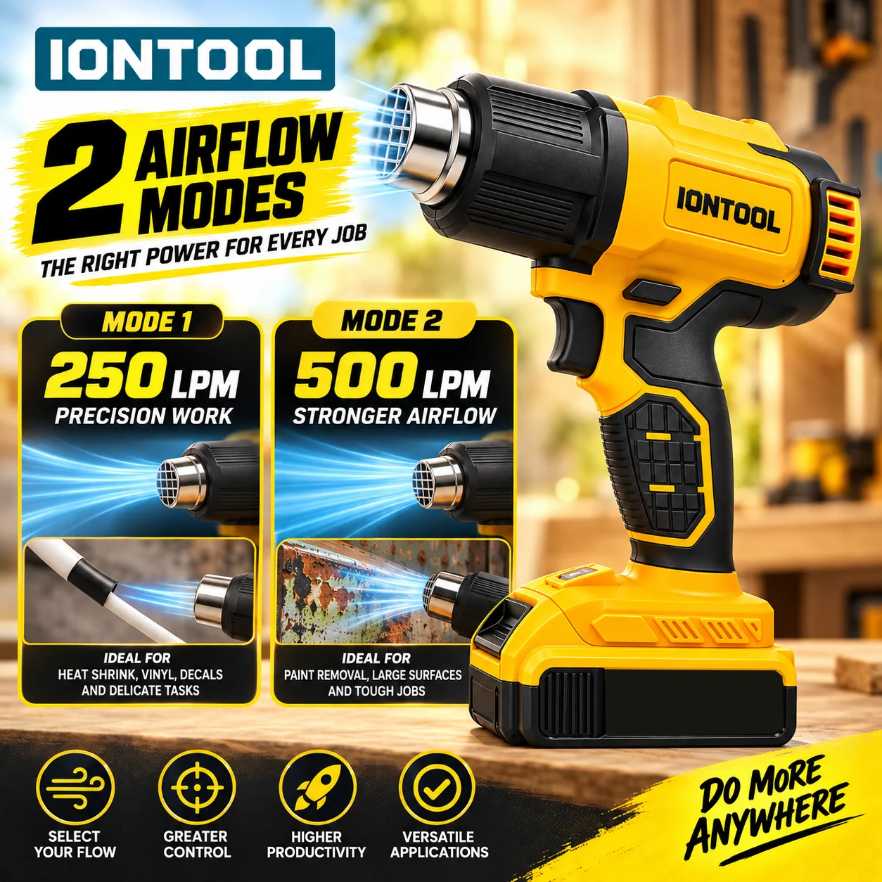 IONTOOL 무선 열풍기 550 ℃   고온에서 수축 - Cordless Heat Gun For Shrink Tubing 리뷰 및 가격