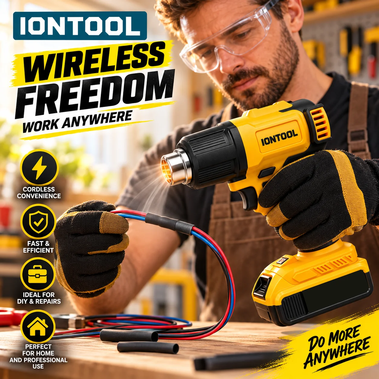 IONTOOL 무선 열풍기 550 ℃   자동차 수리, - Cordless Heat Gun For Shrink Tubing 리뷰 및 가격