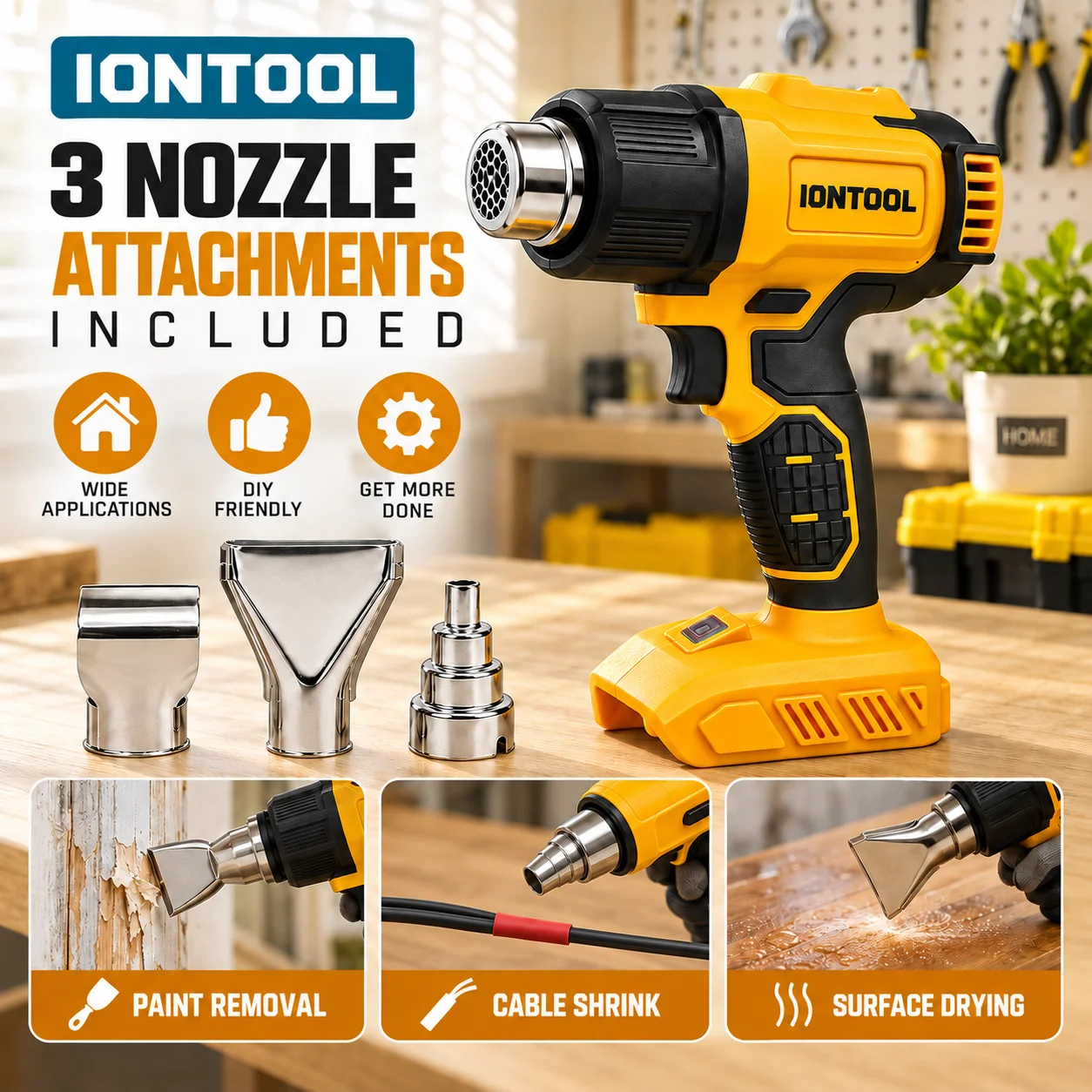 IONTOOL 무브러시 무선 열풍기, 분당 250리터의 - Cordless Heat Gun For Shrink Tubing 리뷰 및 가격